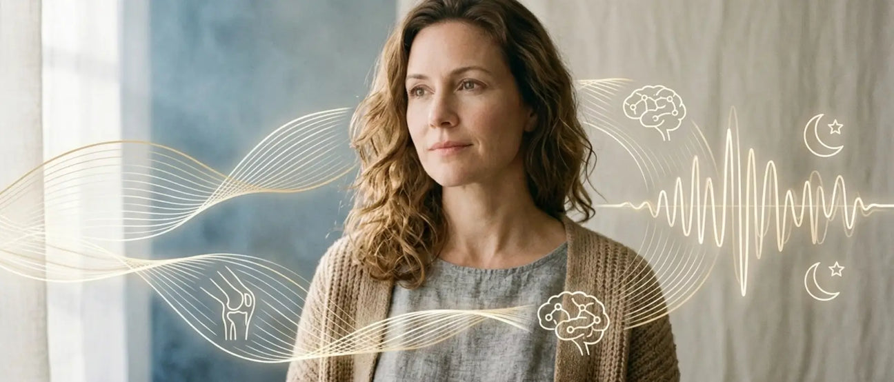 Woman experiencing brain fog linked to perimenopause and inflammation and hormonal signaling changes